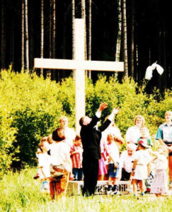 Friedensgottesdienst im Taucherwald 1995